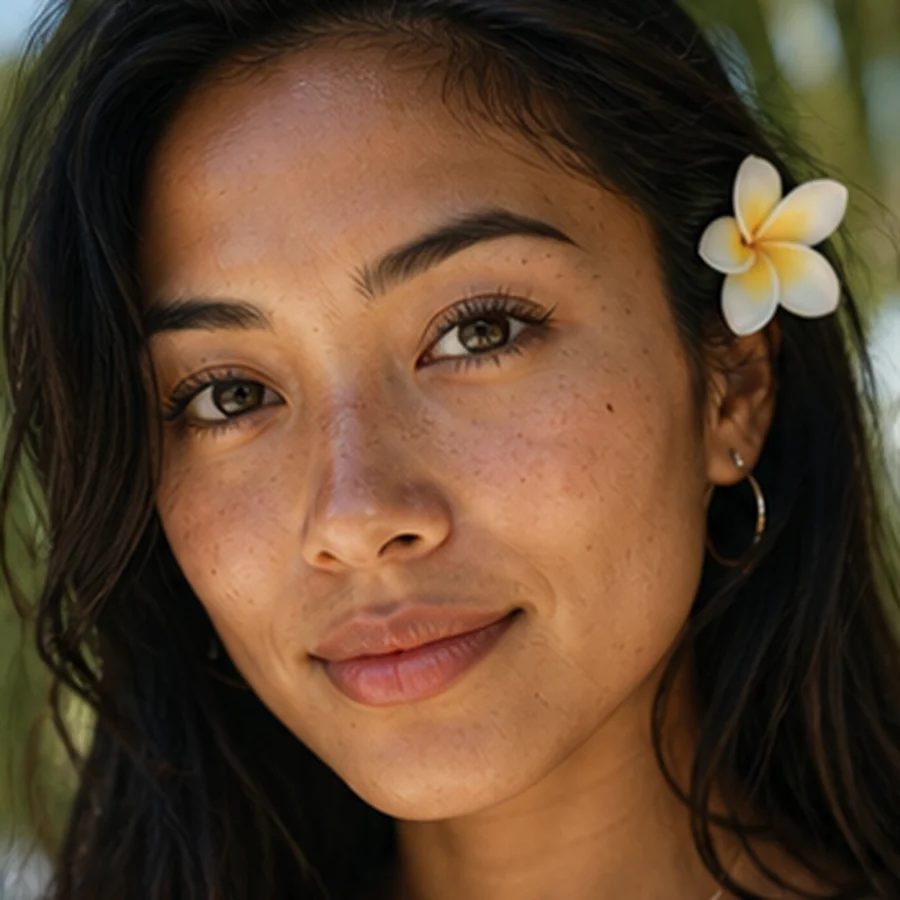 Hawaiian woman portrait sample