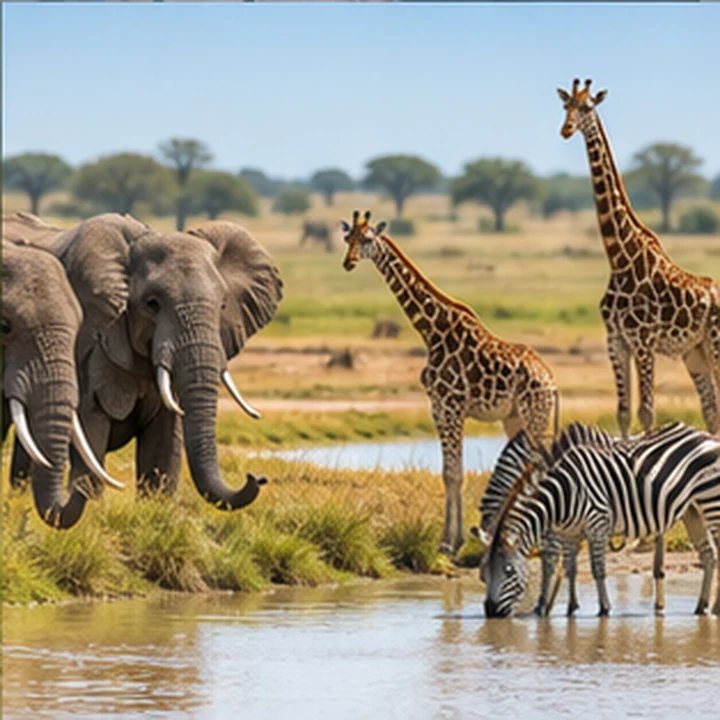 Safari Animals Landscape