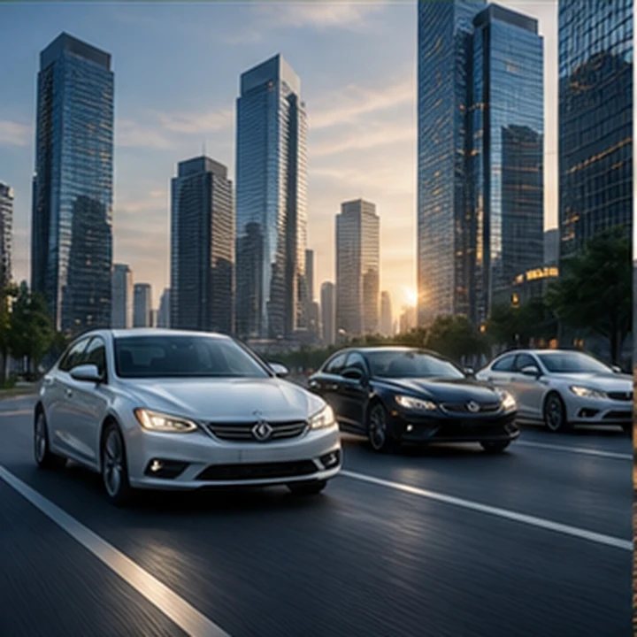 City Cars at Dusk