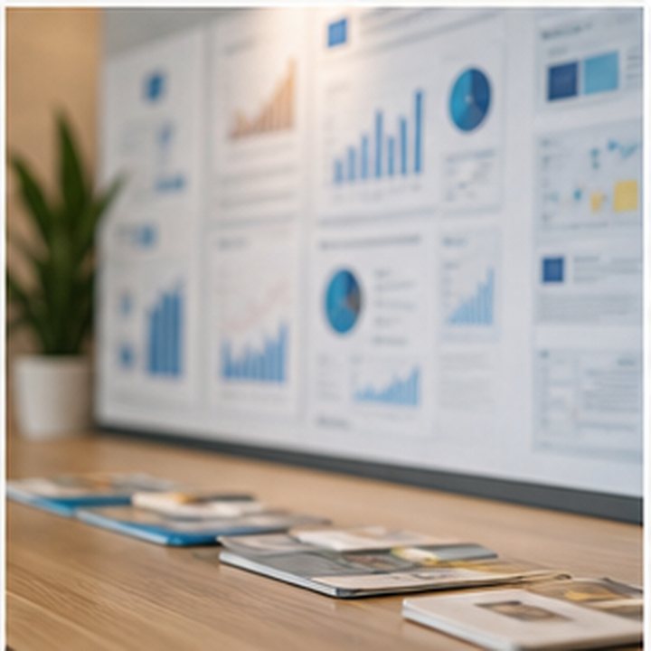 Analytics Wall Blurred Charts