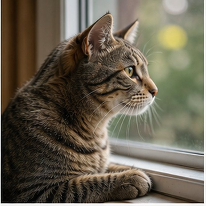 Cat Looking Window