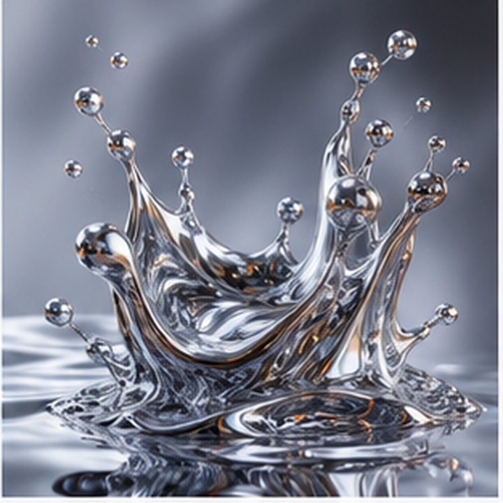 Chrome Liquid Splash