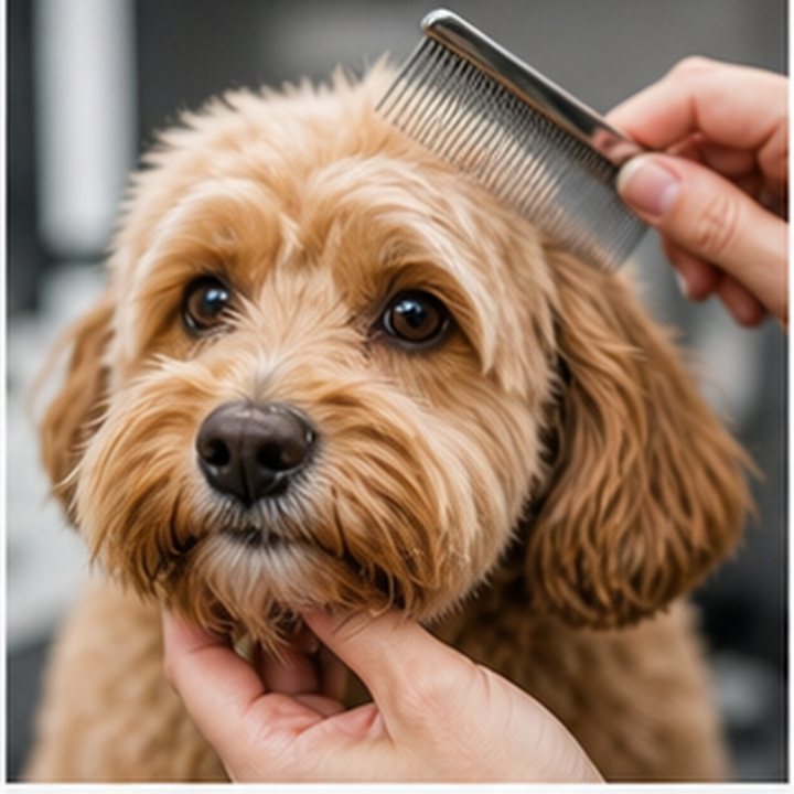Dog Grooming Close Up