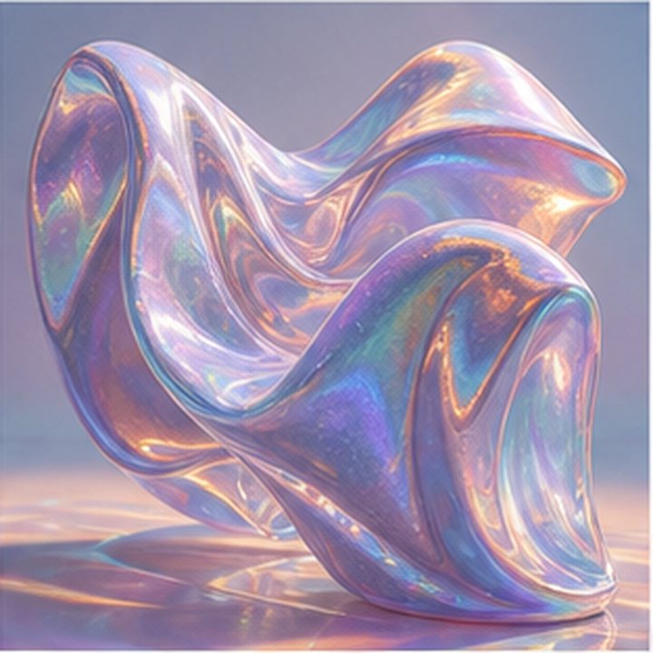 Iridescent Fabric Sculpture