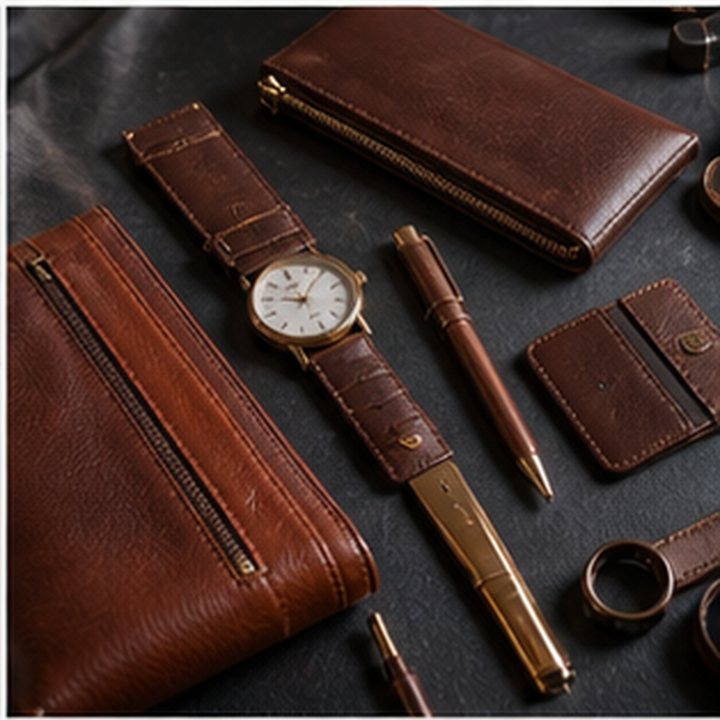 Leather Goods Flat Lay
