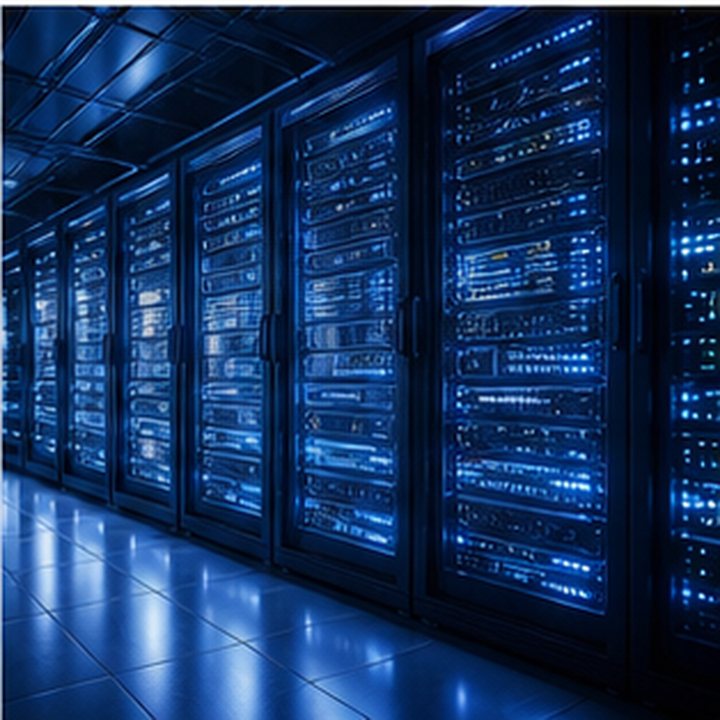 Server Rack Blue Glow