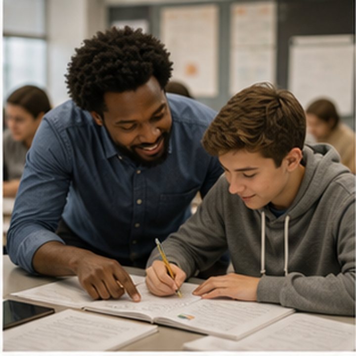 Teacher Helping Student