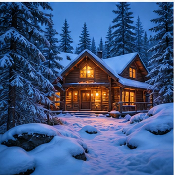 Winter Snow Cabin