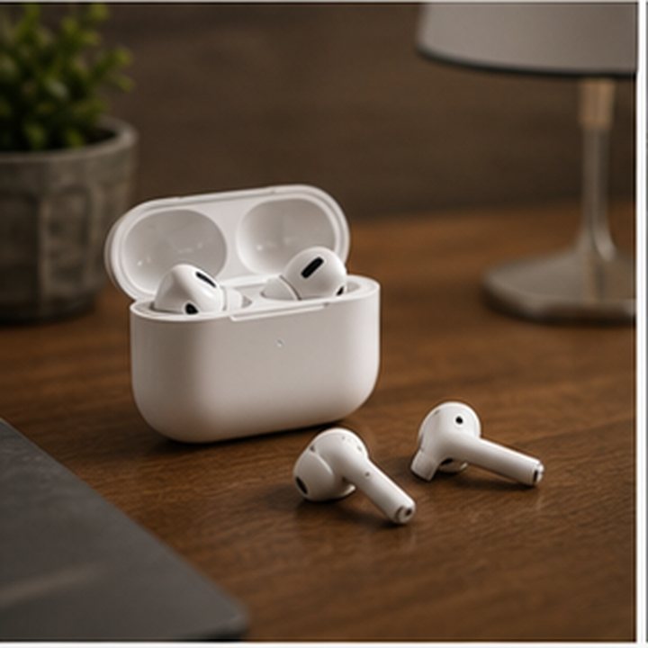 Wireless Earbuds Desk