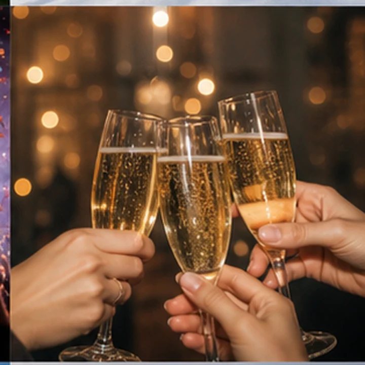 Champagne Glasses Celebration