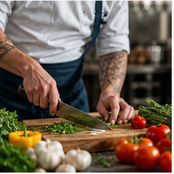 Chef Chopping Vegetables