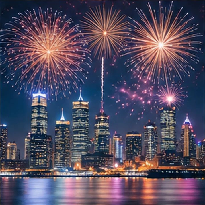 New Year Fireworks City