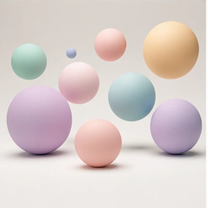 Pastel 3D Spheres