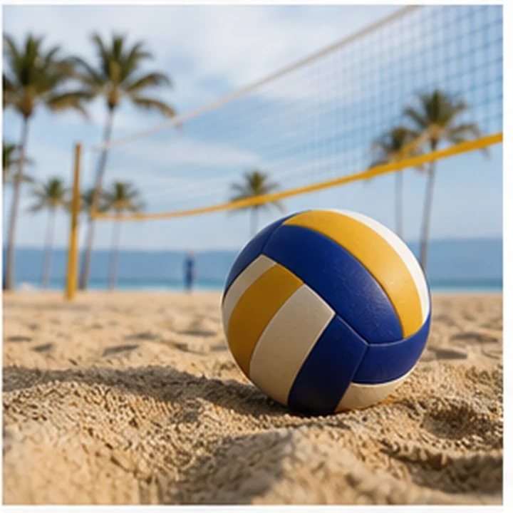 Volleyball Beach Scene