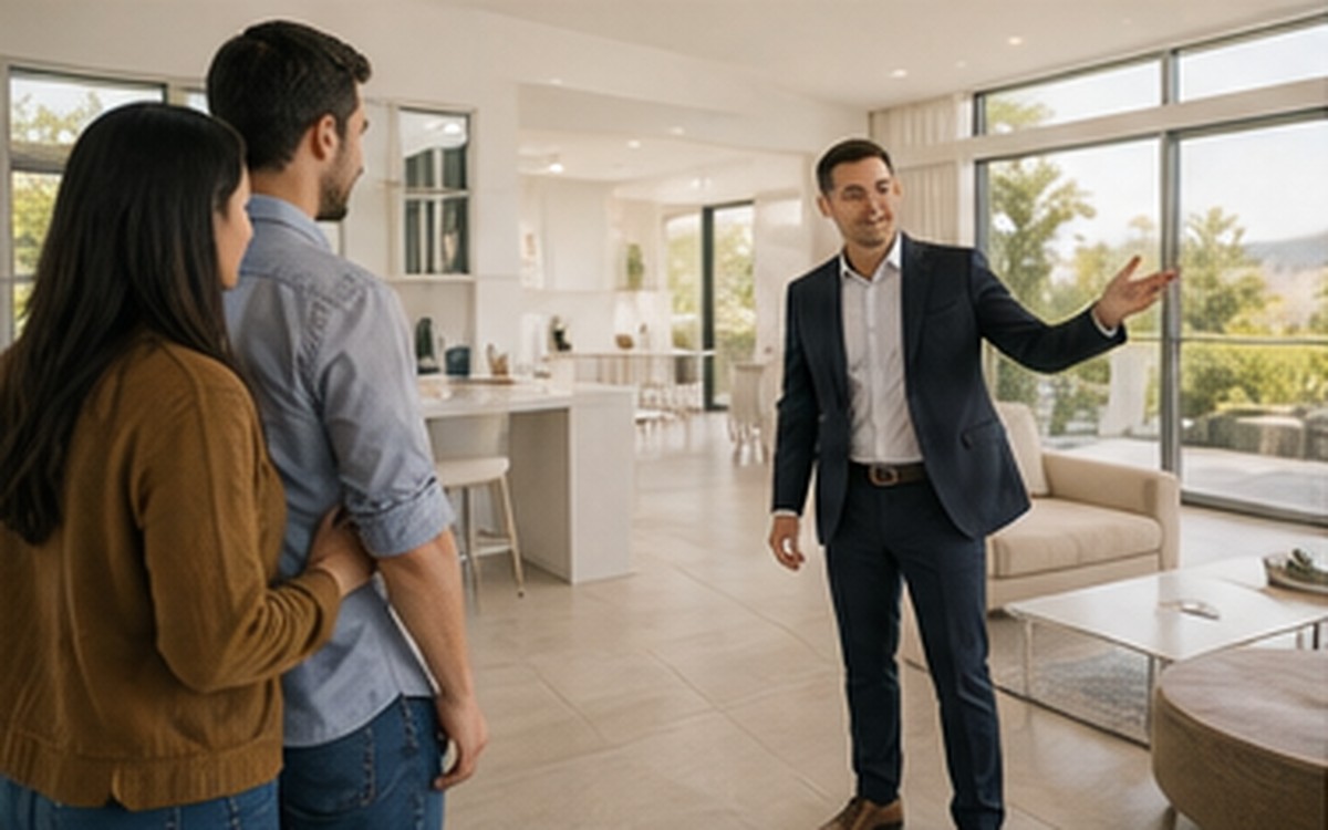 Real Estate Agent Home Showing