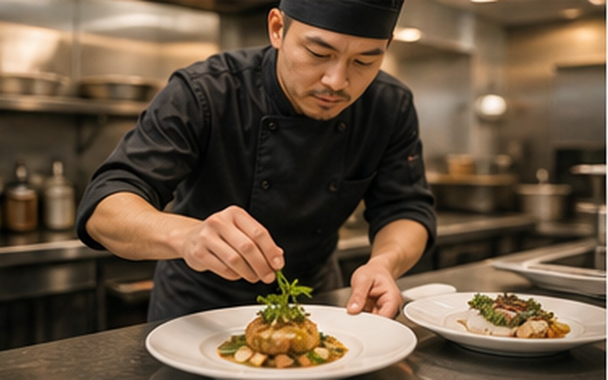 Restaurant Chef Plating Food