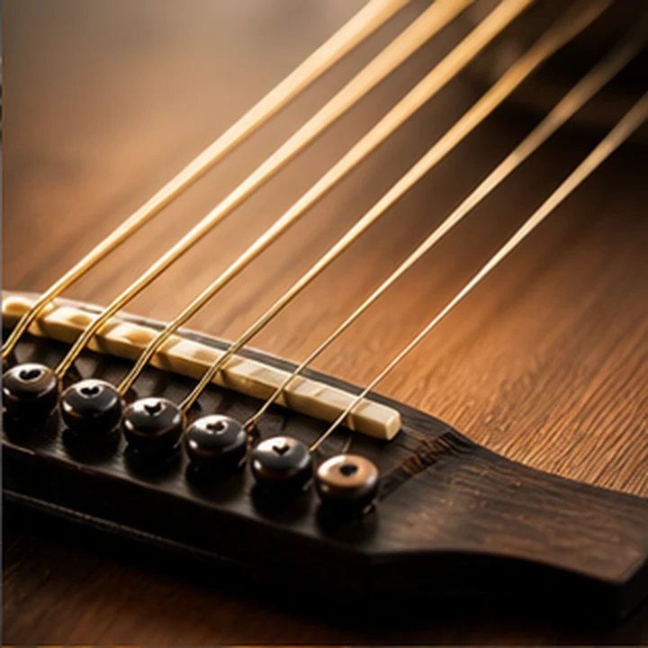 Guitar Strings Macro Detail