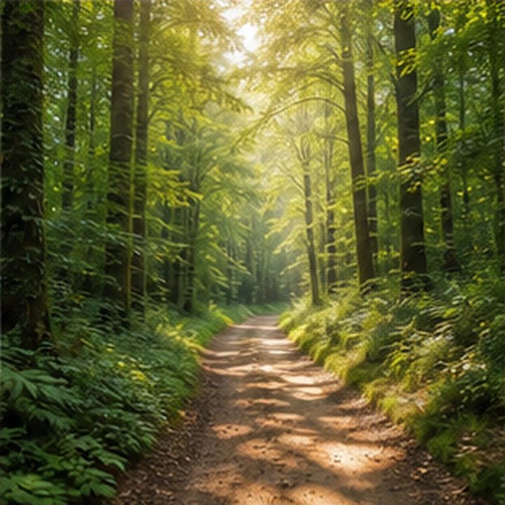 Sunlit Forest Path