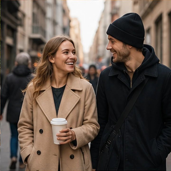 Candid City Friends with Coffee