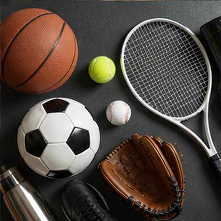 Sports Equipment Flat Lay