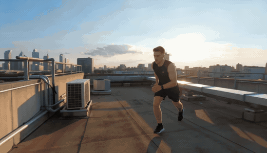 Parkour rooftop video concept