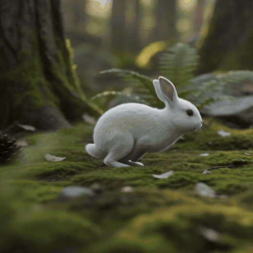 White rabbit forest video concept