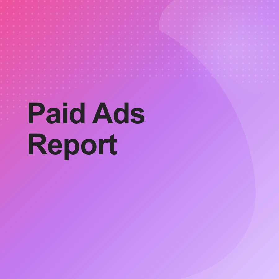 Paid ads report template: Package spend, CAC, ROAS, winners, and budget moves into a report clients can approve quickly.